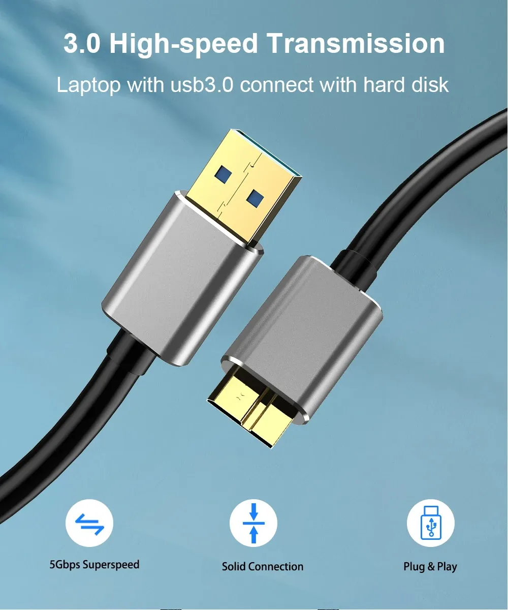 Vue d'ensemble du câble de connexion USB 3.0