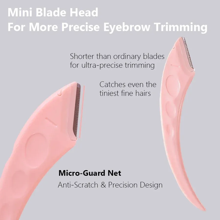 Kit de toilettage des sourcils 2 pièces : rasoir incurvé et ciseaux de précision, faciles à utiliser pour les débutantes et débutants 4