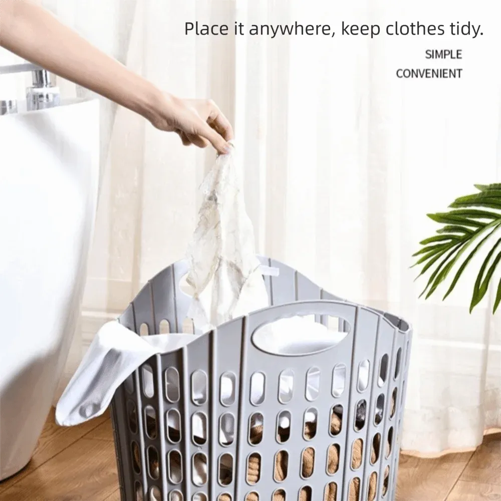 Panier à linge pliable replié