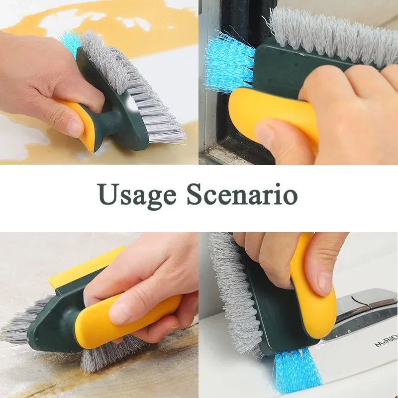 Brosse de nettoyage multifonction 4 en 1 pour carrelage, coulis, angles et baignoire 5