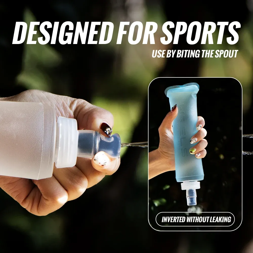 Bouteille d'eau pliable en TPU sans BPA, souple, pour camping, randonnée et voyage 2