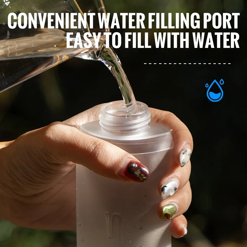Bouteille d'eau pliable en TPU sans BPA, souple, pour camping, randonnée et voyage 4