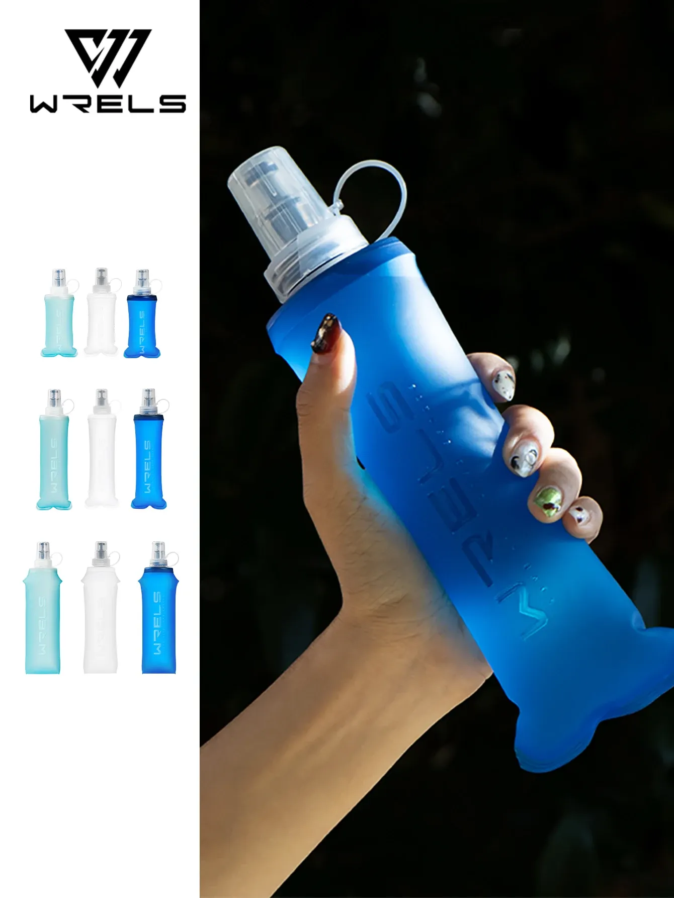 Bouteille d'eau pliable WRELS en situation