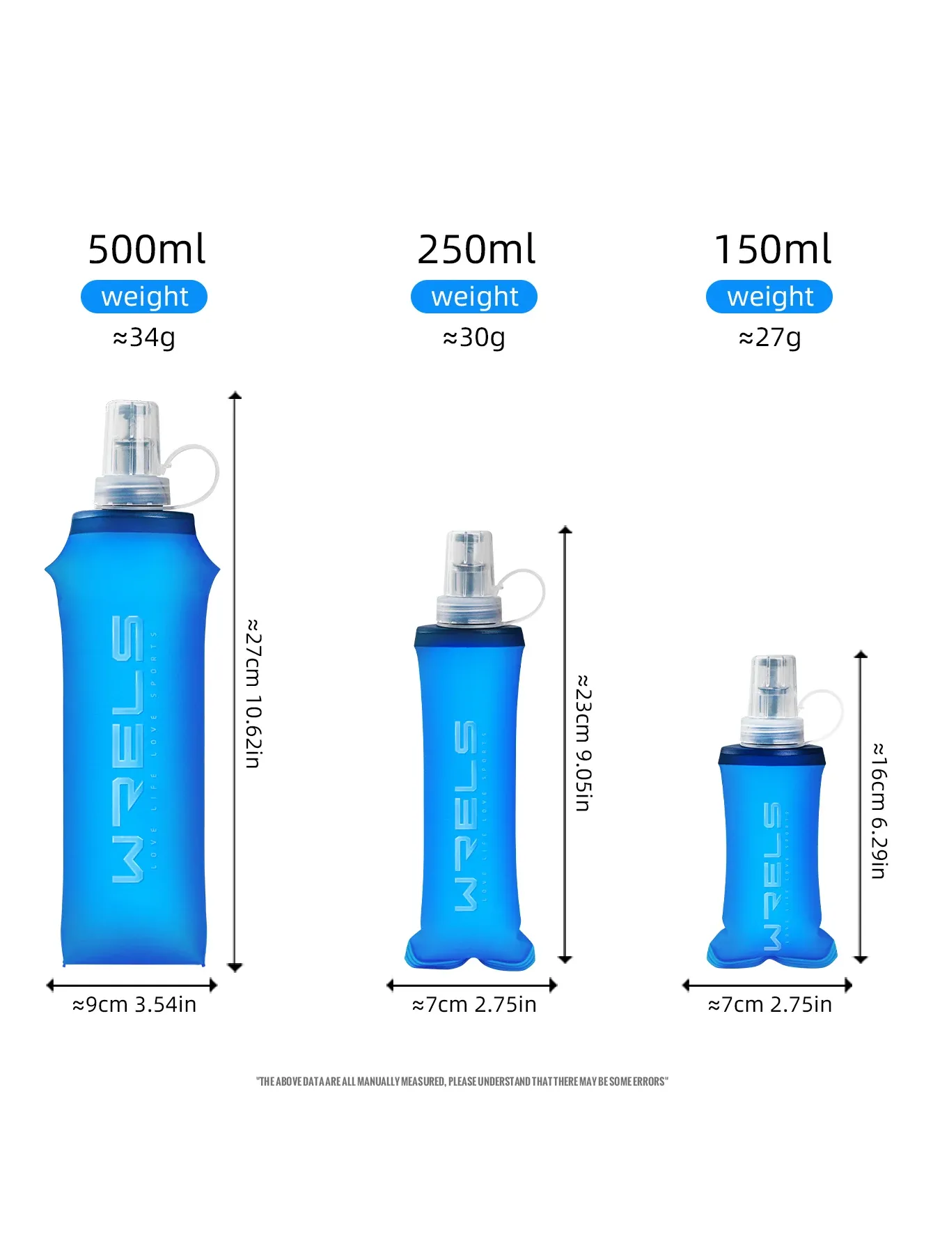 Bouteille d'eau pliable WRELS en voyage