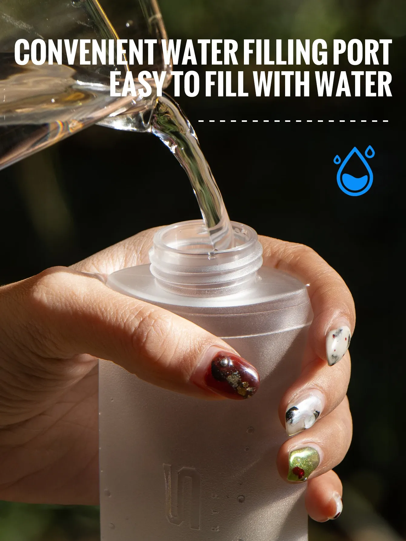 Bouteille d'eau pliable WRELS en extérieur