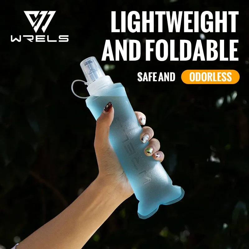 Bouteille d'eau pliable en TPU sans BPA, souple, pour camping, randonnée et voyage 14