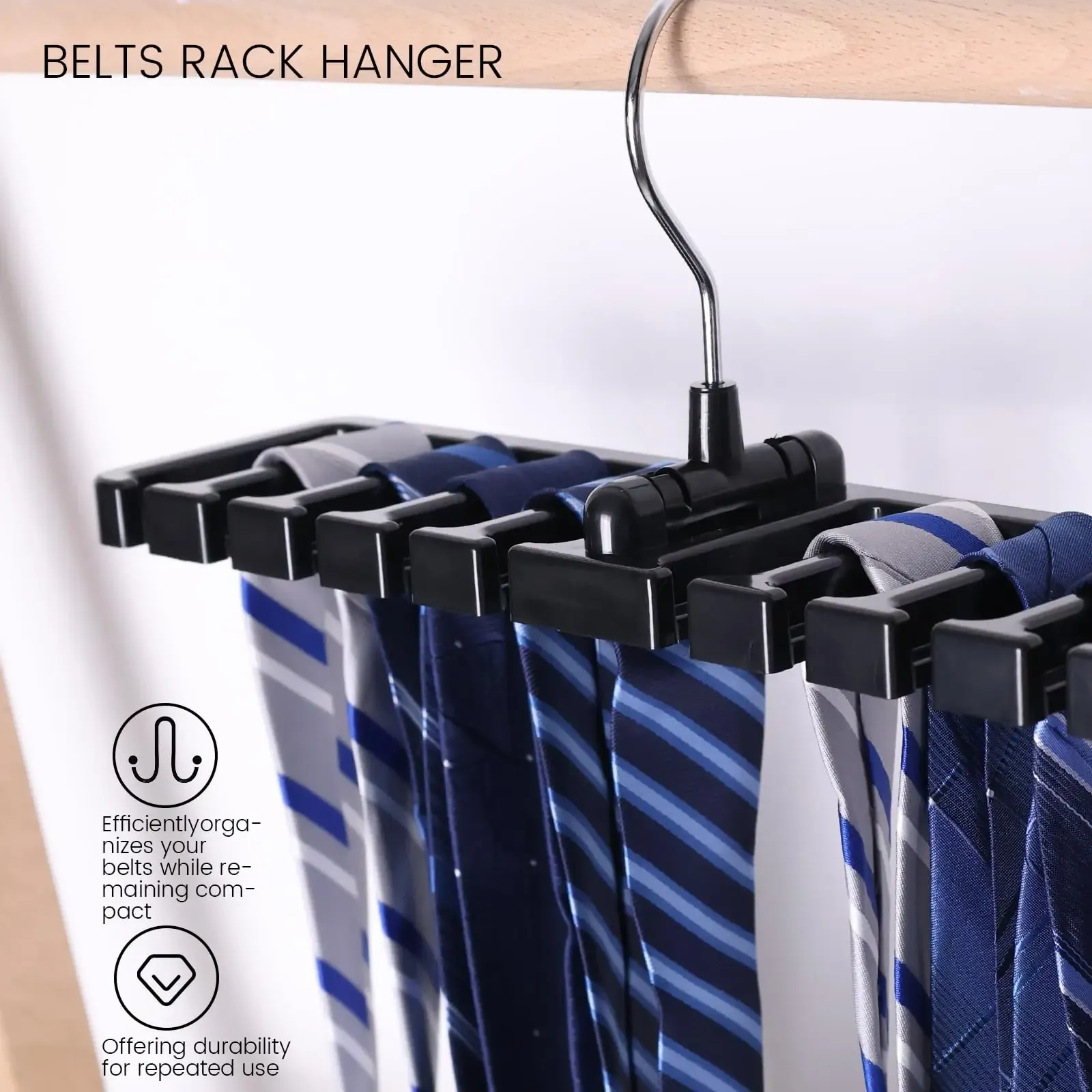 Porte-ceintures dans un dressing