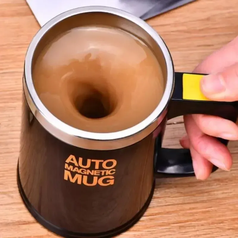 Lot de 5 ou 15 pièces : mélangeur intelligent à agitation automatique pour tasse thermique à aimant, non corrosif, avec capsule et tige d'agitation magnétique cylindrique 4