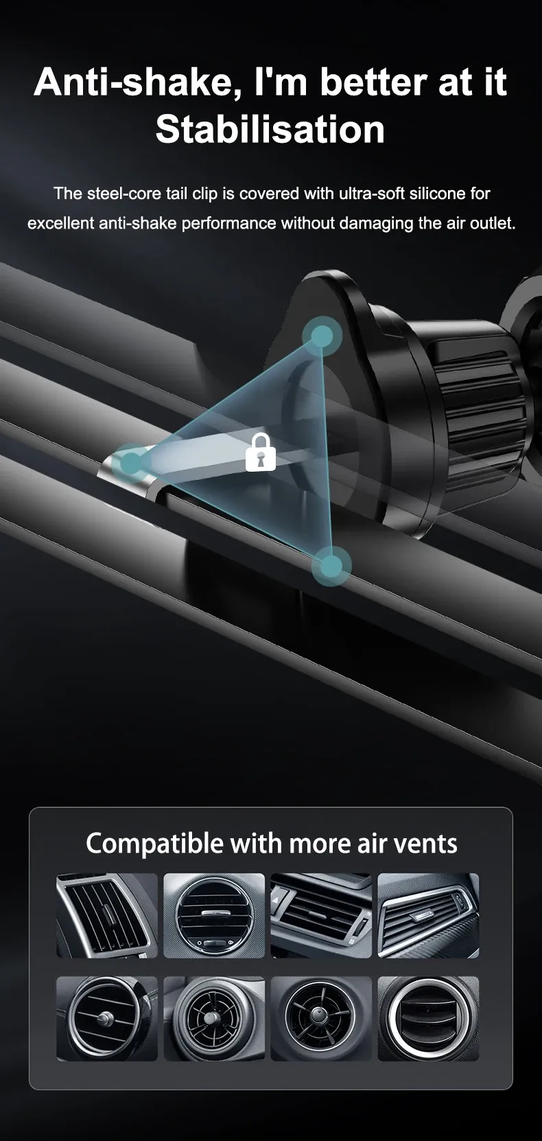 Design épuré du support auto