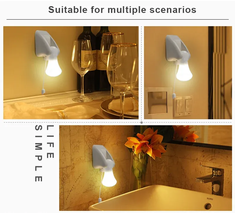 Veilleuse LED sans fil dans une salle de bain