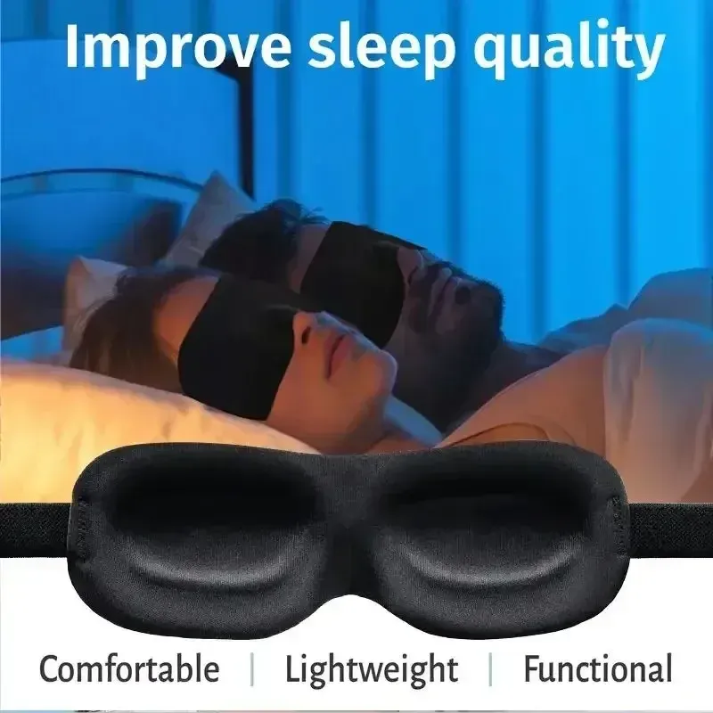 Masque de sommeil occultant à cavité pour les yeux, confortable, pour femmes et hommes, idéal pour le bureau et les voyages 5