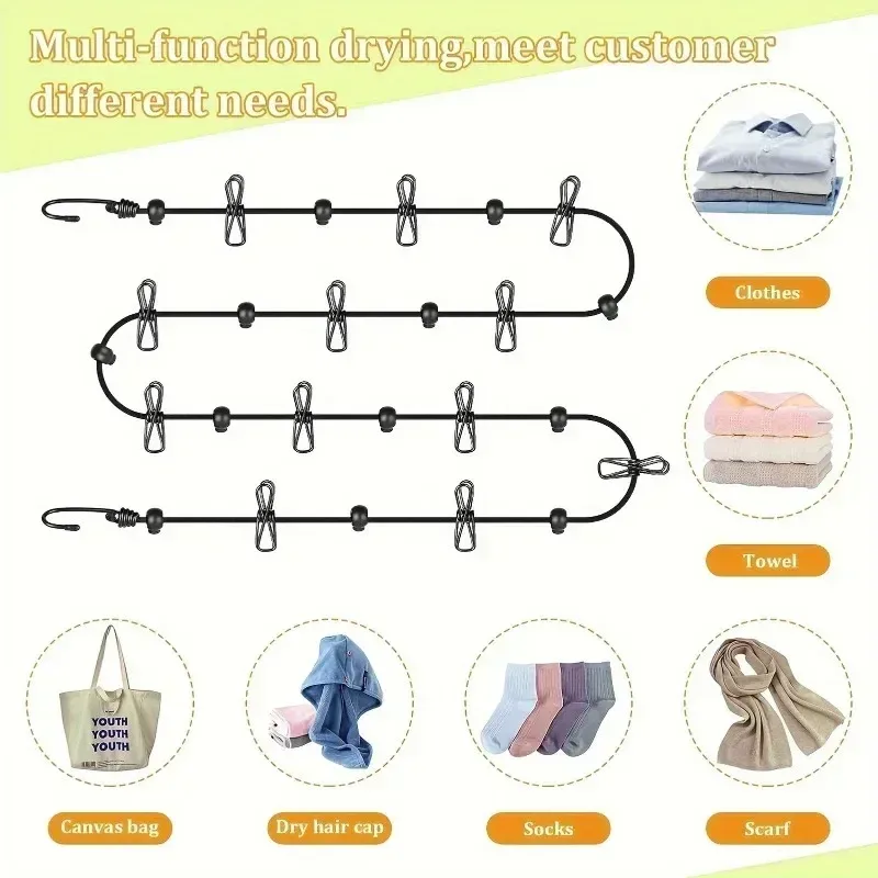 Pinces antidérapantes de la corde à linge