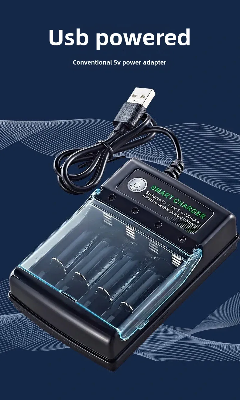 Chargeur de piles rechargeables en utilisation