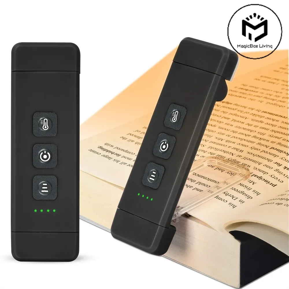 Lampe de lecture LED USB avec minuterie, pince marque-page, mini lampe portable de chevet et de bureau 1