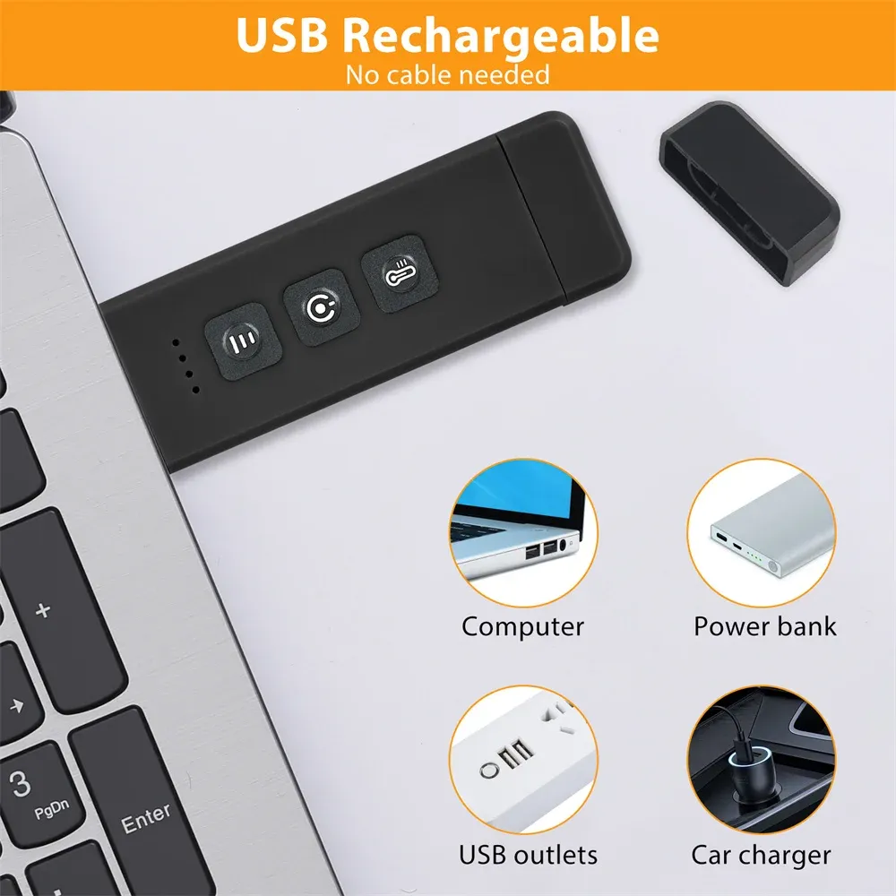 Lampe de lecture LED USB avec minuterie, pince marque-page, mini lampe portable de chevet et de bureau 5