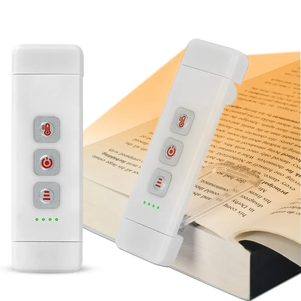 Lampe de lecture LED USB avec minuterie, pince marque-page, mini lampe portable de chevet et de bureau 7