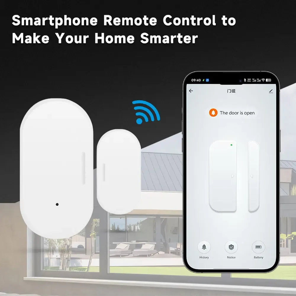 Capteur de porte et fenêtre sans fil Zigbee2MQTT 3.0 – Capteur de contact intelligent pour la sécurité domestique 2