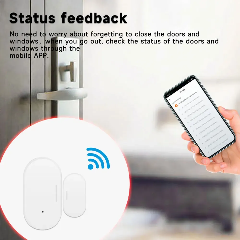 Capteur de porte et fenêtre sans fil Zigbee2MQTT 3.0 – Capteur de contact intelligent pour la sécurité domestique 4