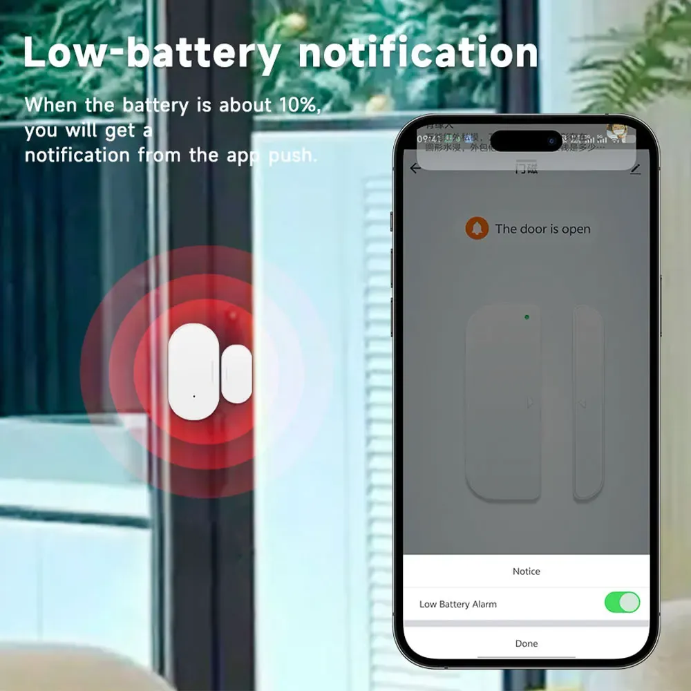 Capteur de porte et fenêtre sans fil Zigbee2MQTT 3.0 – Capteur de contact intelligent pour la sécurité domestique 5