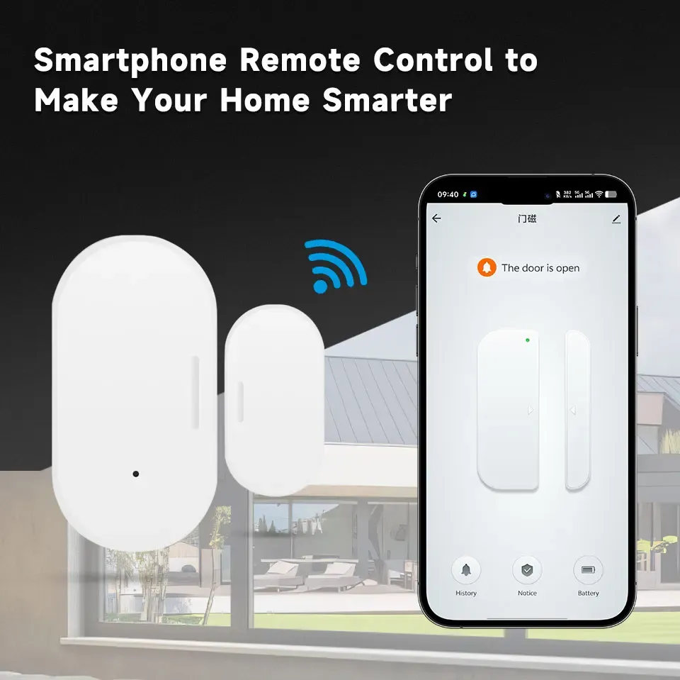 Capteur de contact intelligent installé sur une porte