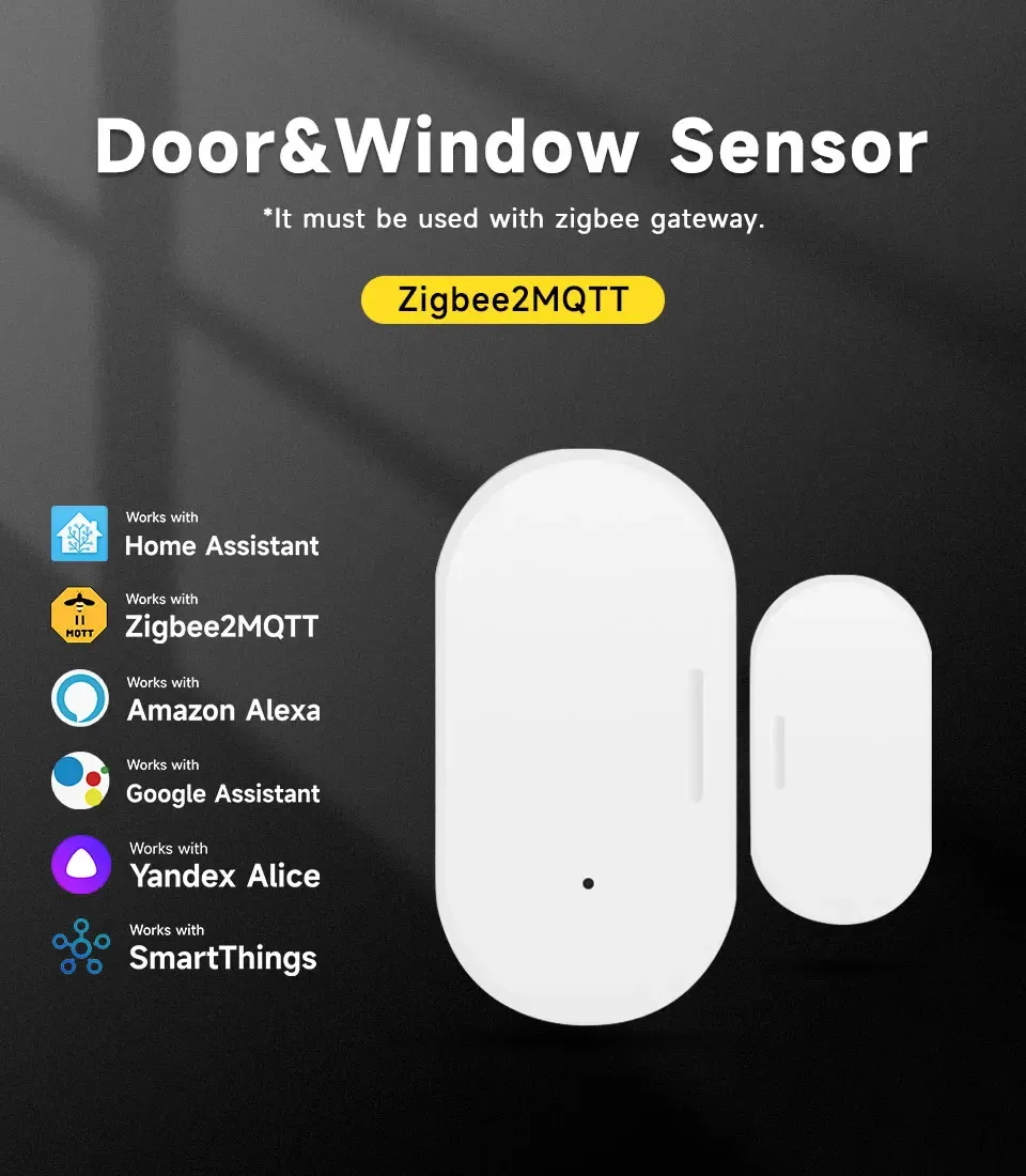 Capteur de porte et de fenêtre sans fil Zigbee, vue d'ensemble du produit