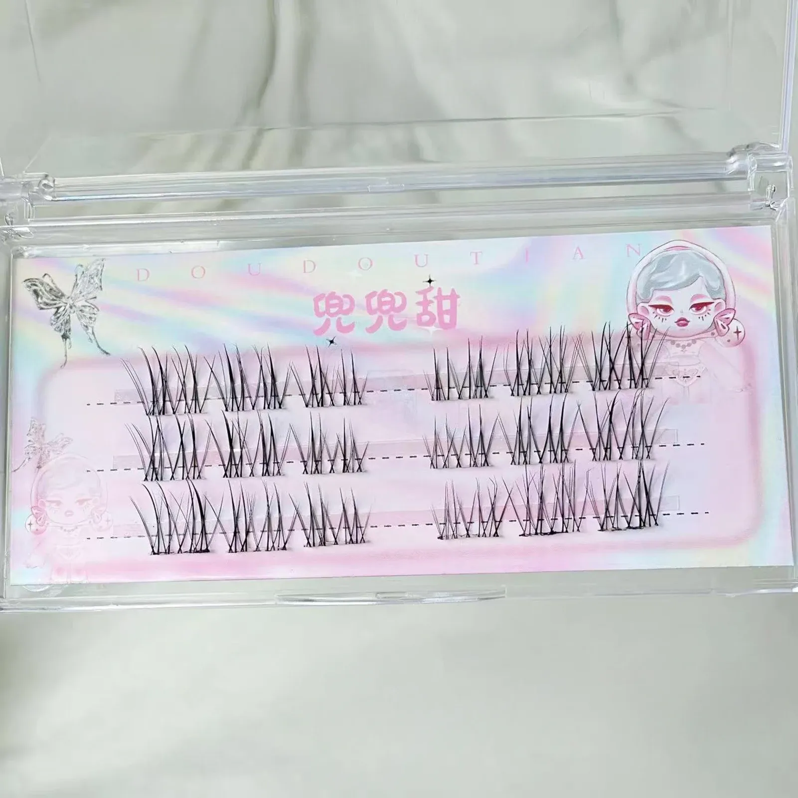 Faux cils C Curl naturels et vaporeux, faux cils auto-adhésifs style manga, idéaux pour les débutantes, accessoires de maquillage pour les yeux 13