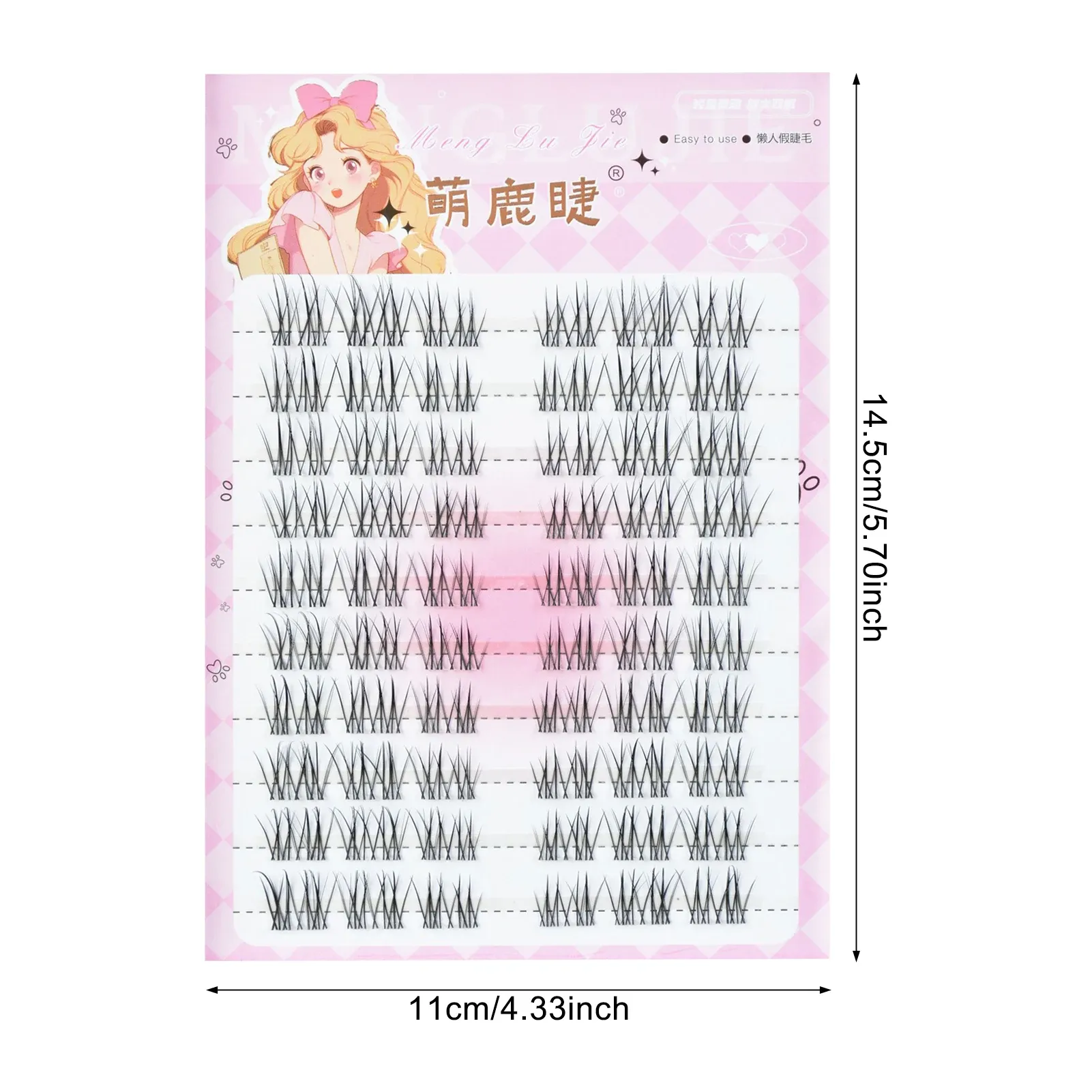 Faux cils C Curl naturels et vaporeux, faux cils auto-adhésifs style manga, idéaux pour les débutantes, accessoires de maquillage pour les yeux 11