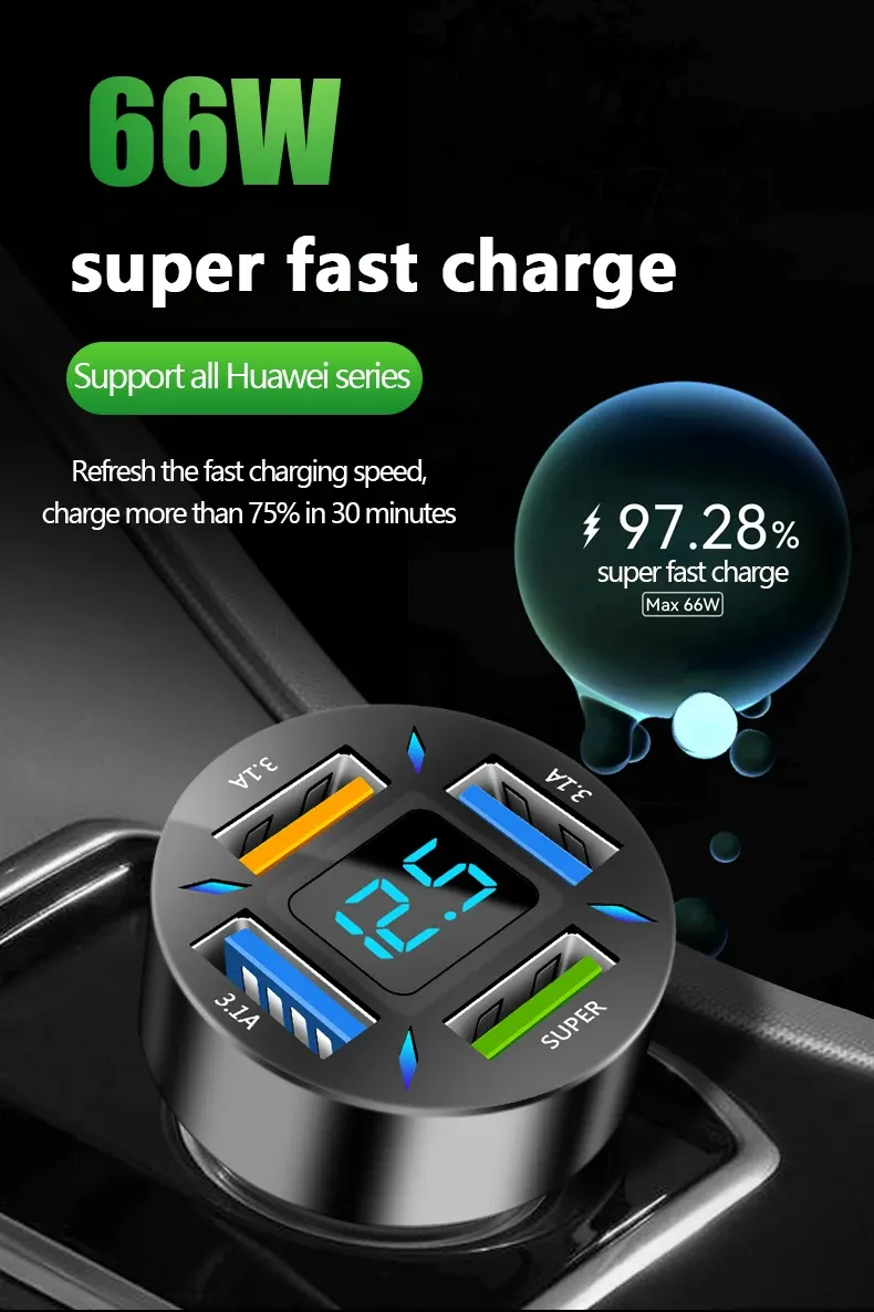 Chargeur de voiture premium, vue d'ensemble