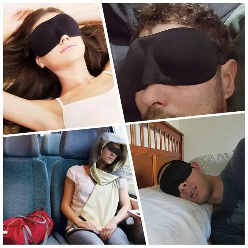Masque de sommeil occultant pour dormeurs latéraux, bandeau de voyage portable 6