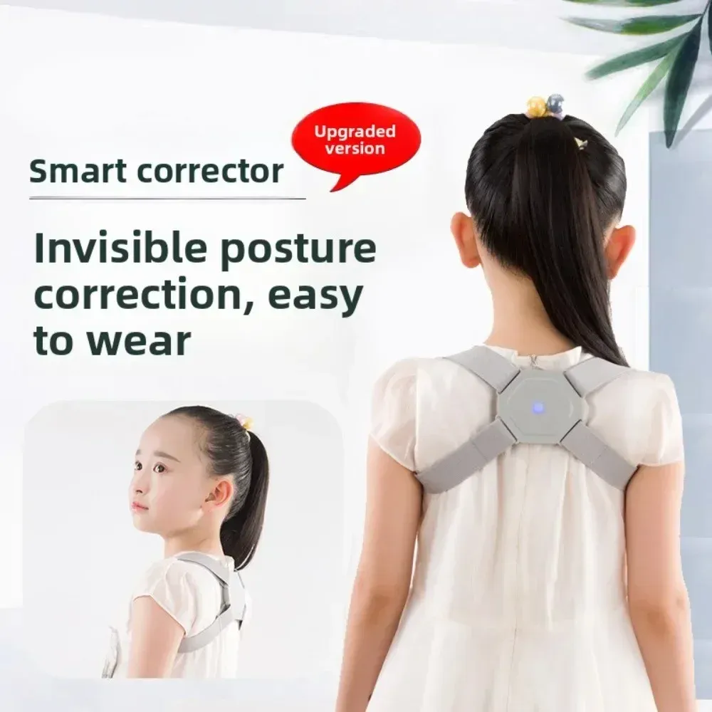 Correcteur de posture intelligent à vibrations, attelle dorsale réglable pour adultes et enfants 3