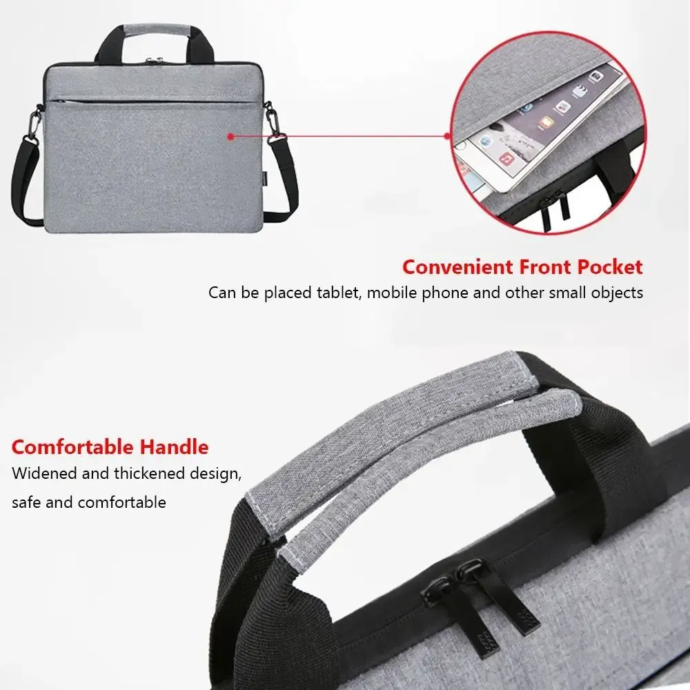 Housse ultra fine pour ordinateur portable 13,3, 14 et 15,6 pouces, sacoche à bandoulière et pochette pour Lenovo, HP, Dell, Asus et Samsung 4