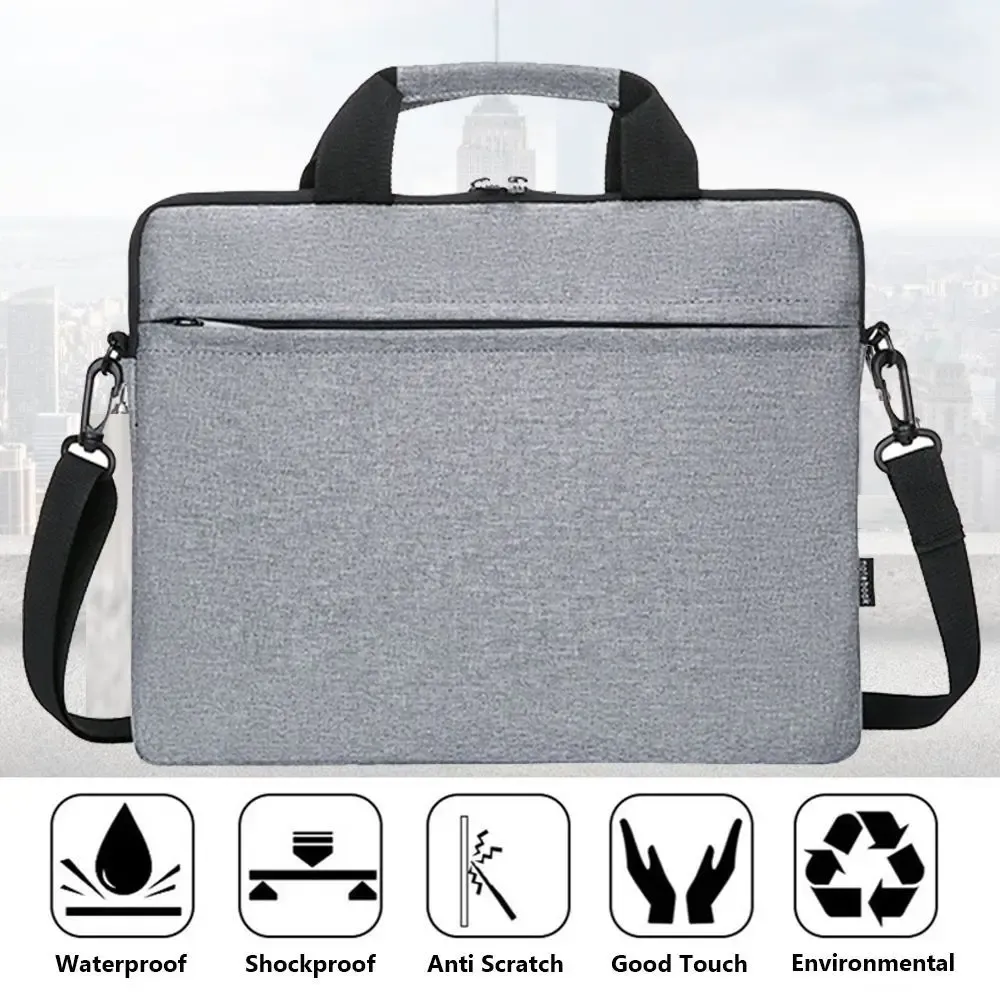 Housse ultra fine pour ordinateur portable 13,3, 14 et 15,6 pouces, sacoche à bandoulière et pochette pour Lenovo, HP, Dell, Asus et Samsung 5