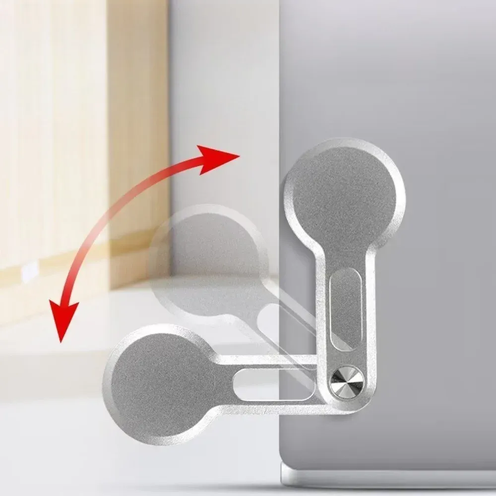 Support magnétique ultra-fin pour téléphone de voiture, pliable latéralement, avec caméra rotative et dos plat en alliage d'aluminium 2