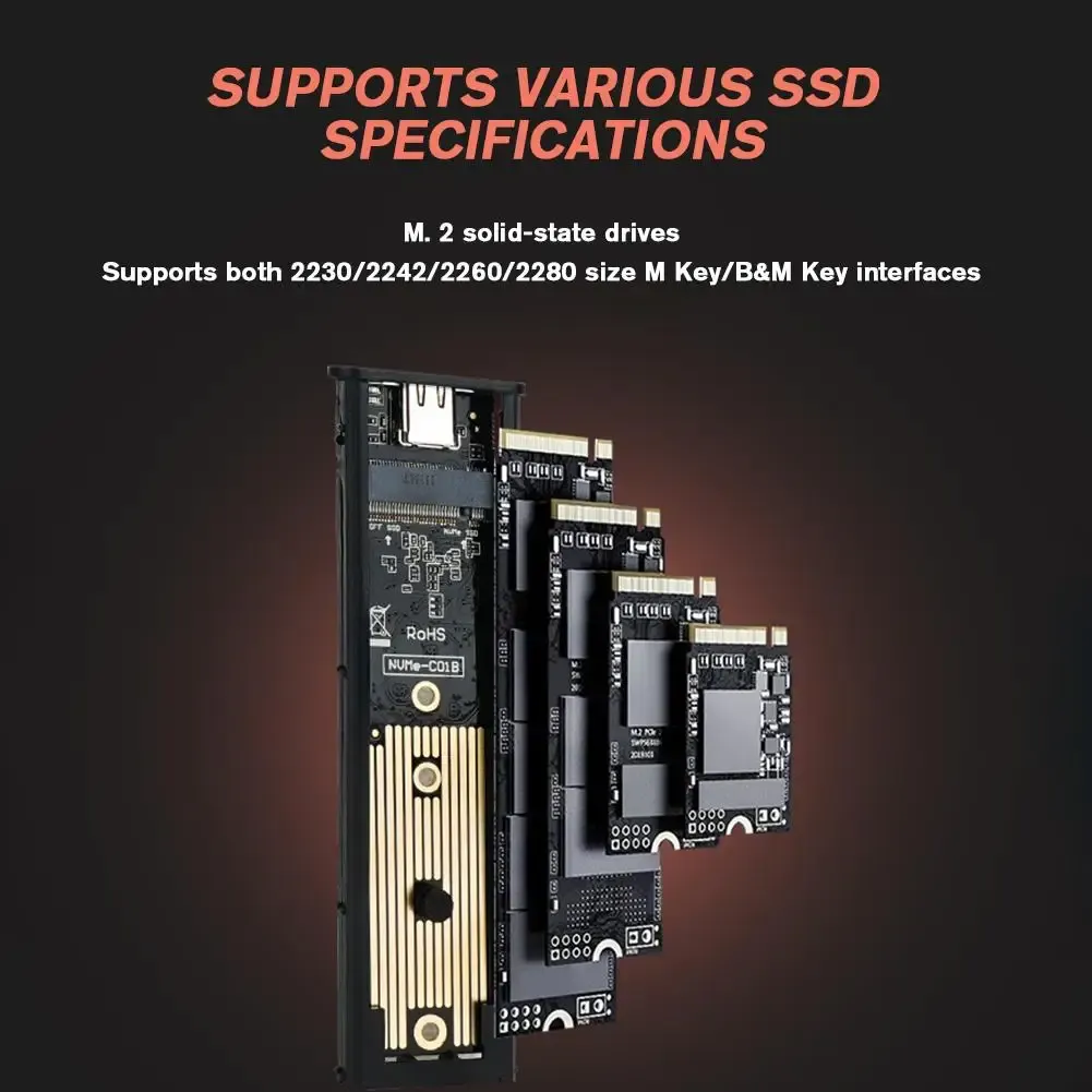 Boîtier SSD M.2 gros plan
