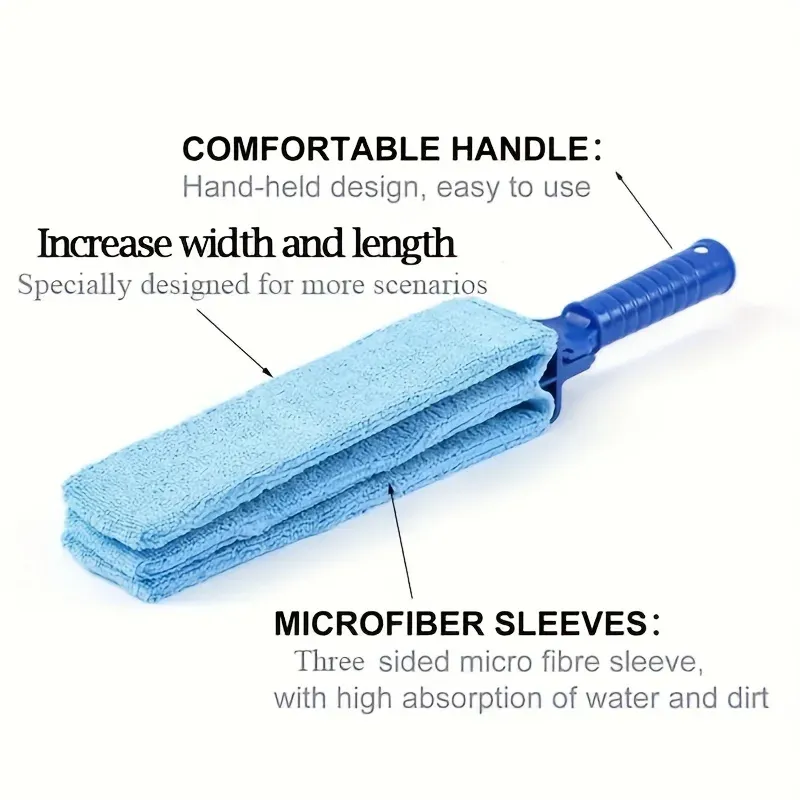 Brosse de nettoyage bleue pour stores vénitiens et grilles de climatiseur 3