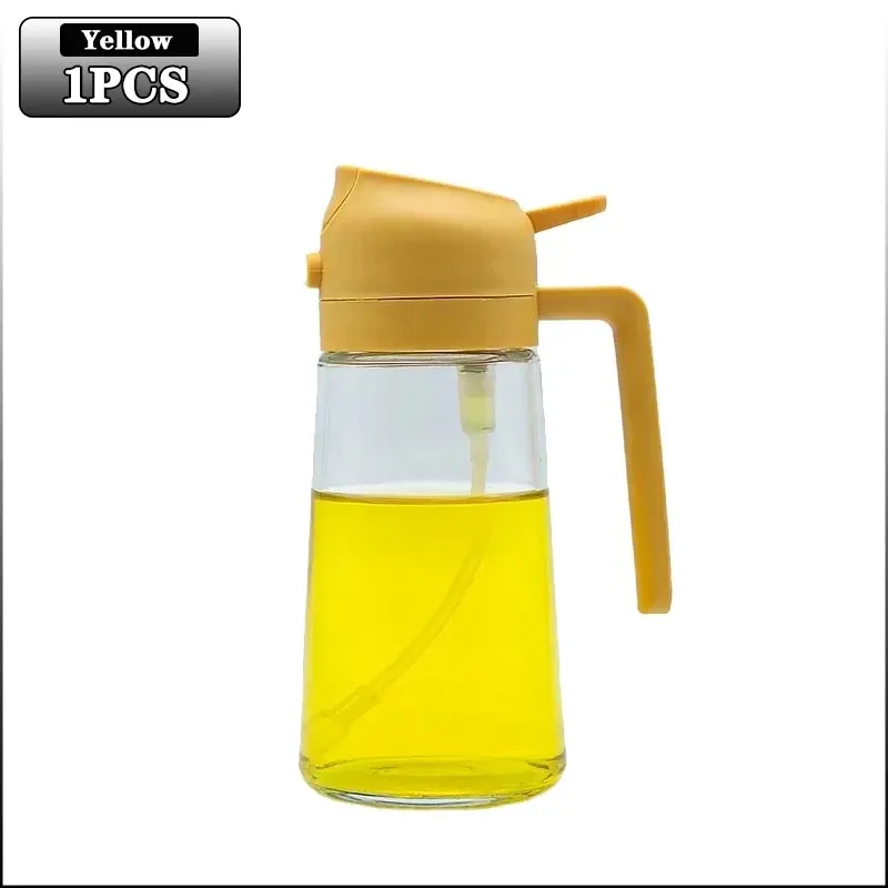 Bouteille d'huile 2-en-1 avec pulvérisateur et distributeur pour la cuisson, le barbecue et la pâtisserie 14
