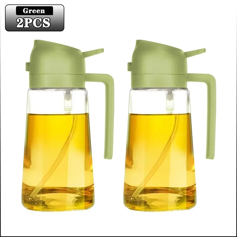 Bouteille d'huile 2-en-1 avec pulvérisateur et distributeur pour la cuisson, le barbecue et la pâtisserie 8
