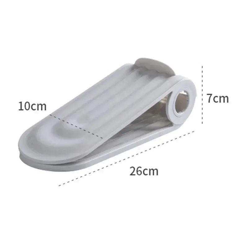 Lot de 2 supports de rangement réglables pour chaussures, organiseur double couche en PP 4