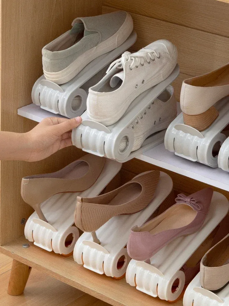 Détail du support de rangement pour chaussures