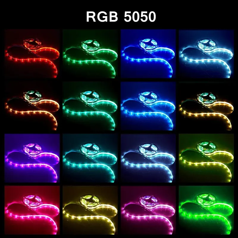 Bande LED RGB 5050 pour rétroéclairage de téléviseur, contrôle Bluetooth et USB (5 m, 10 m, 20 m, 40 m) 2