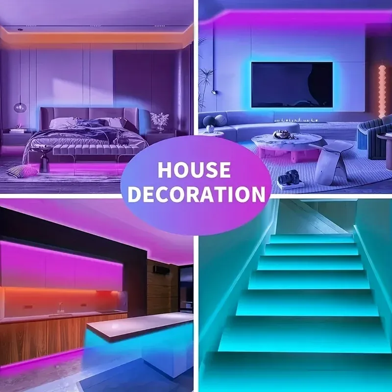 Bande LED RGB en ambiance salon