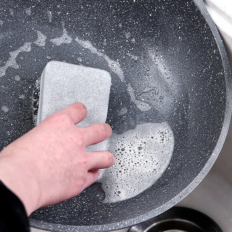 Éponge double face grise à récurer pour la cuisine, lot de 5 ou 30 pièces 4