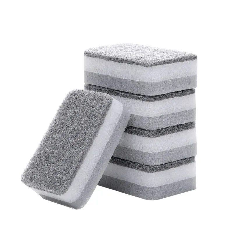 Éponge double face grise à récurer pour la cuisine, lot de 5 ou 30 pièces 7