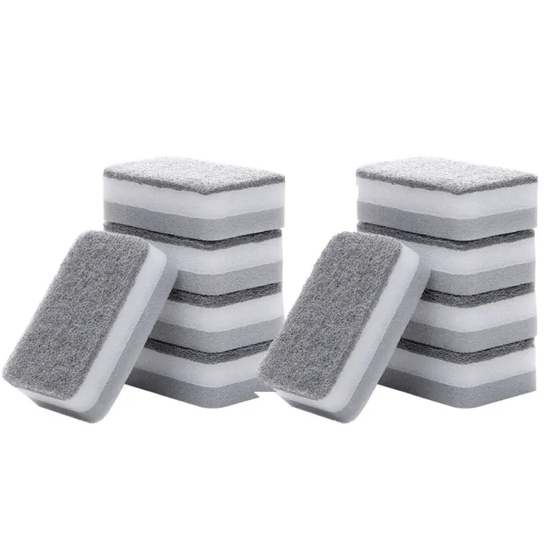 Éponge double face grise à récurer pour la cuisine, lot de 5 ou 30 pièces 10