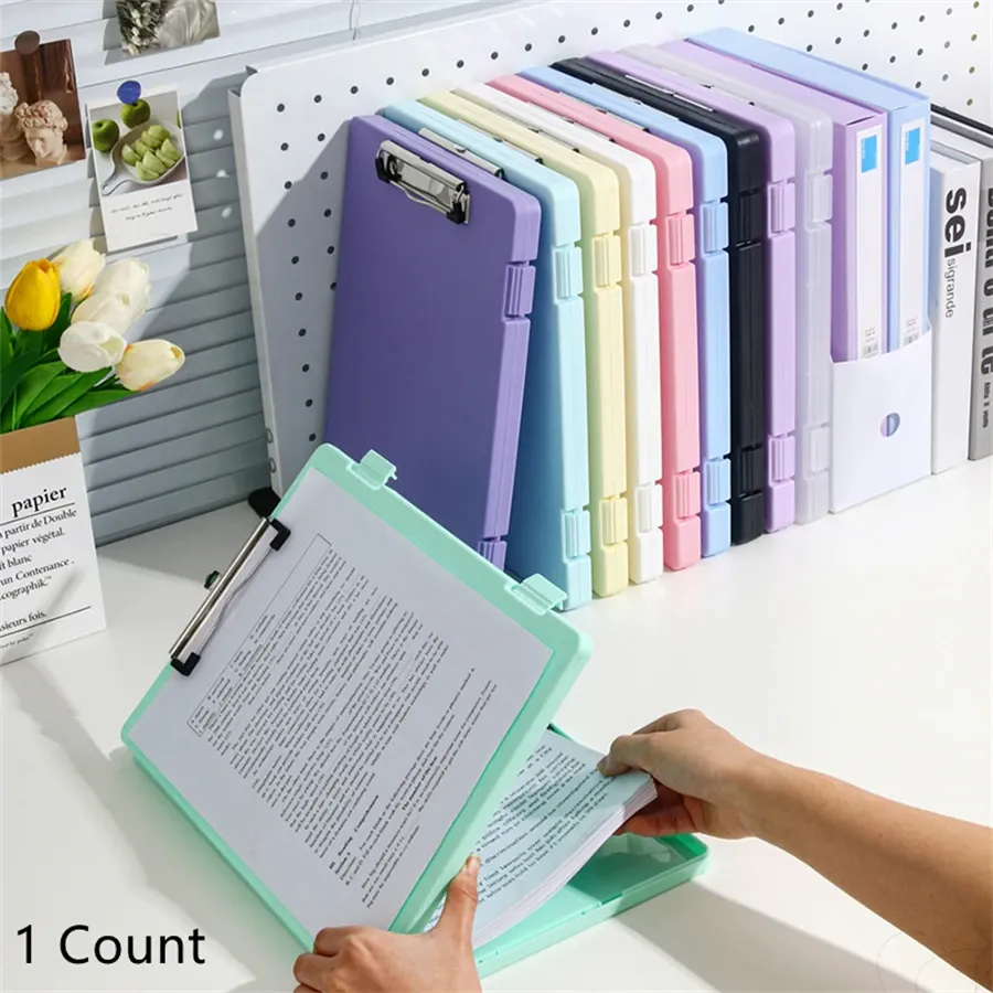 Organisateur de bureau multifonctionnel A4 avec dossiers et boîte de rangement