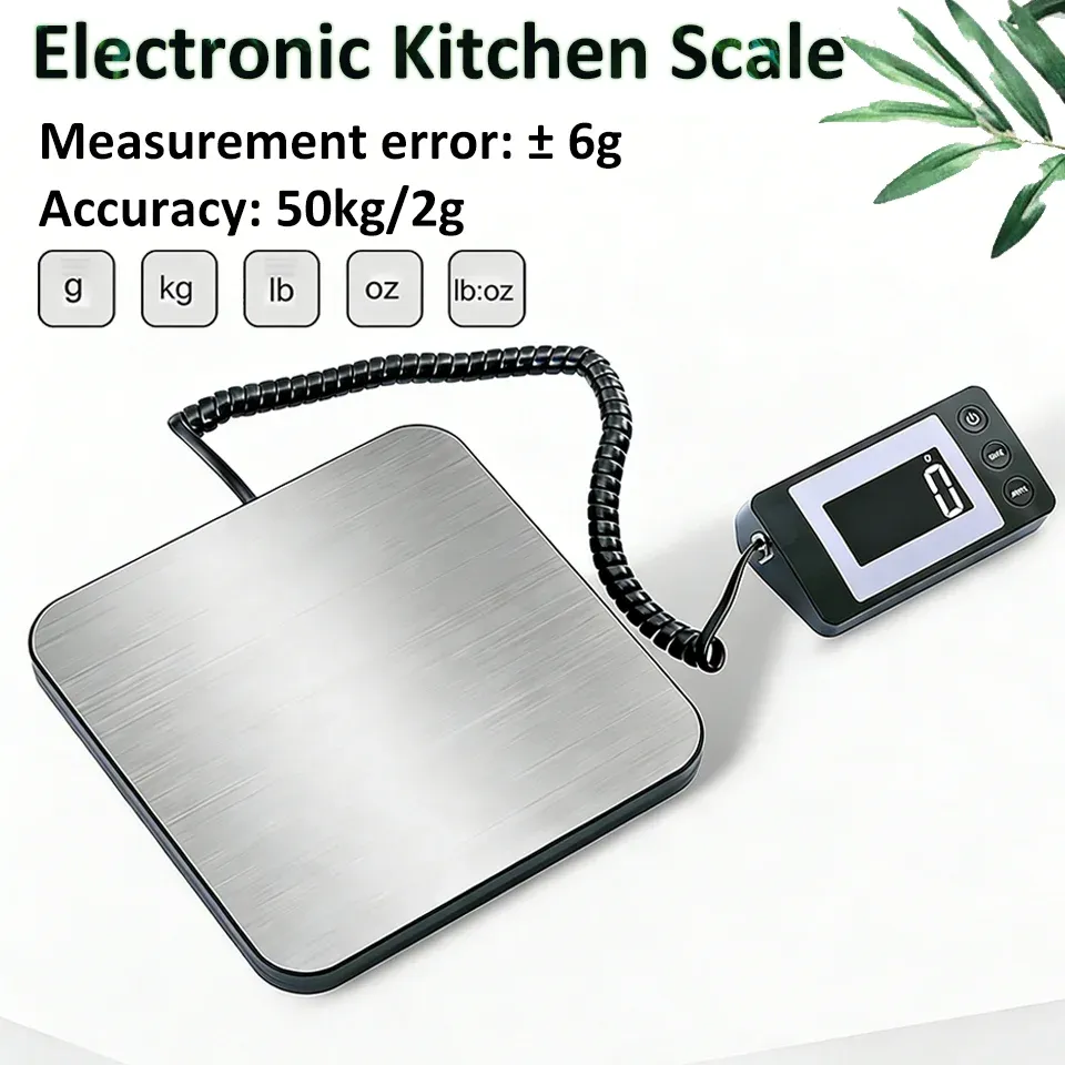 Balance électronique de plateforme 50 kg / 2 g, balance numérique haute précision filaire et sans fil - Image 1