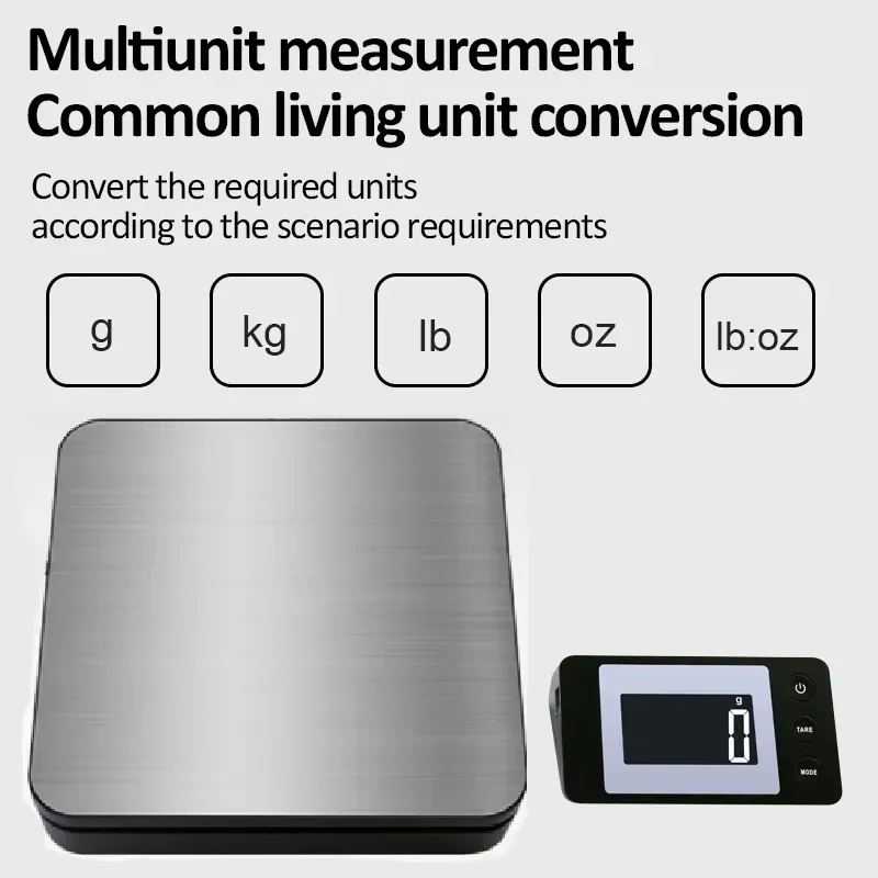 Balance électronique de plateforme 50 kg / 2 g, balance numérique haute précision filaire et sans fil 4