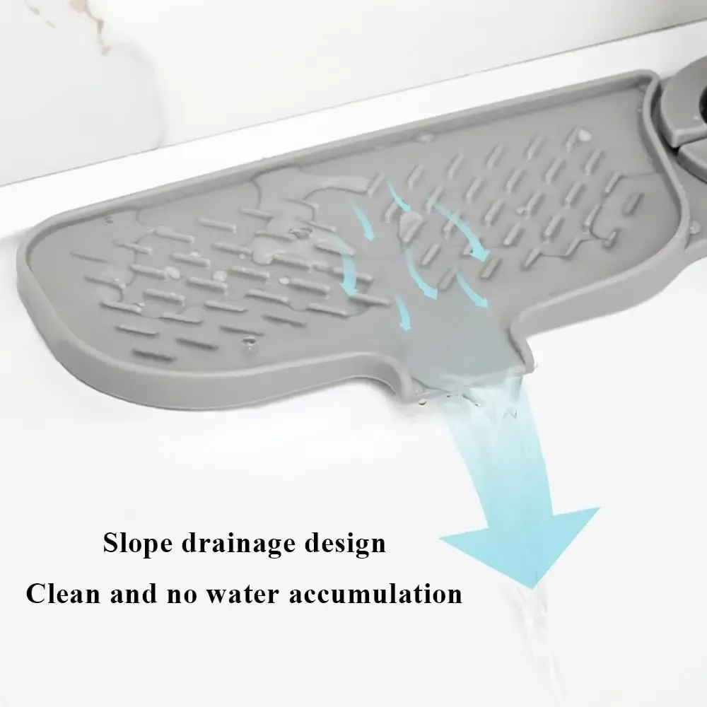Tapis de protection pour évier en silicone, en situation