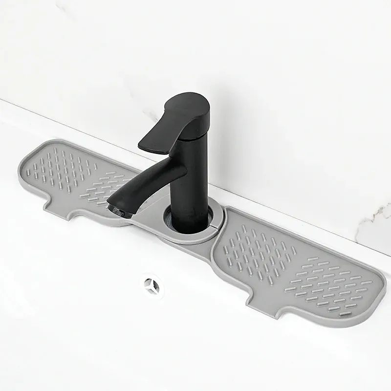 Tapis de protection en silicone pour évier, pare-éclaboussures et égouttoir pour cuisine, salle de bain et buanderie 8