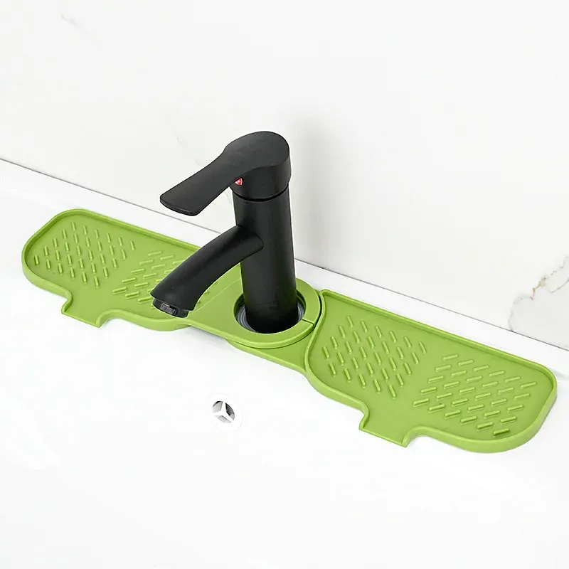 Tapis de protection en silicone pour évier, pare-éclaboussures et égouttoir pour cuisine, salle de bain et buanderie 7